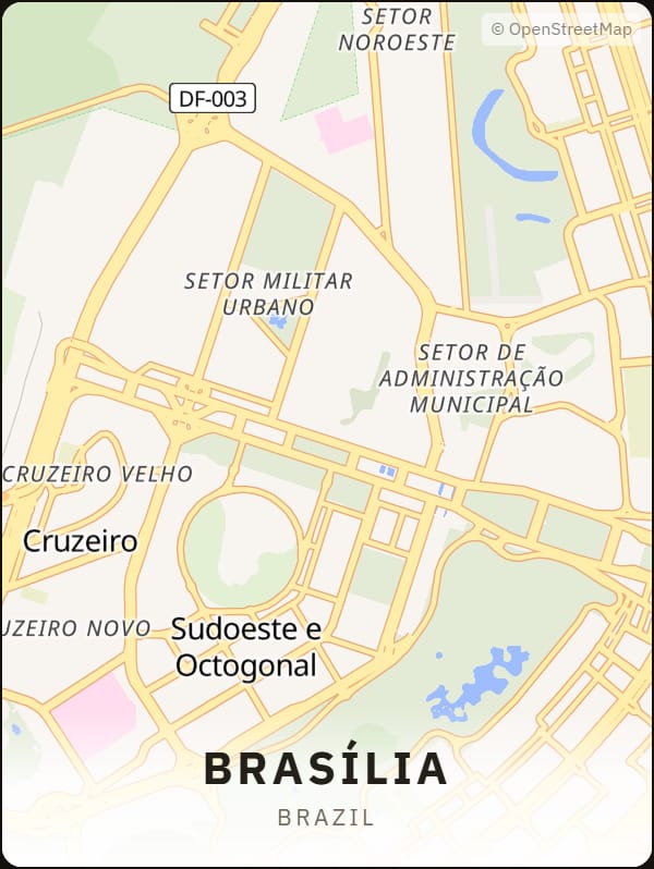 Brasília, Brazil street map poster