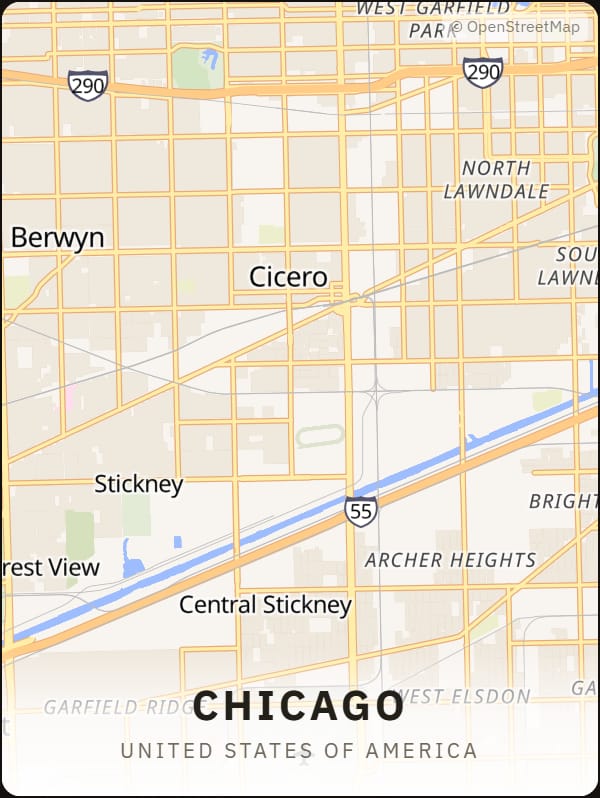Chicago, United States of America street map poster