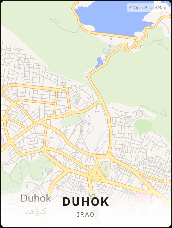 Duhok, Iraq street map poster