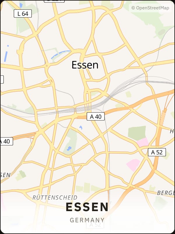 Essen, Germany street map poster