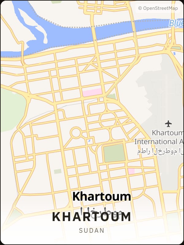 Khartoum, Sudan street map poster