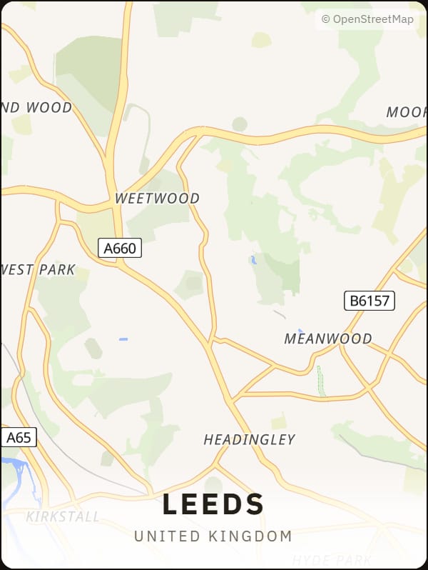 Leeds, United Kingdom street map poster