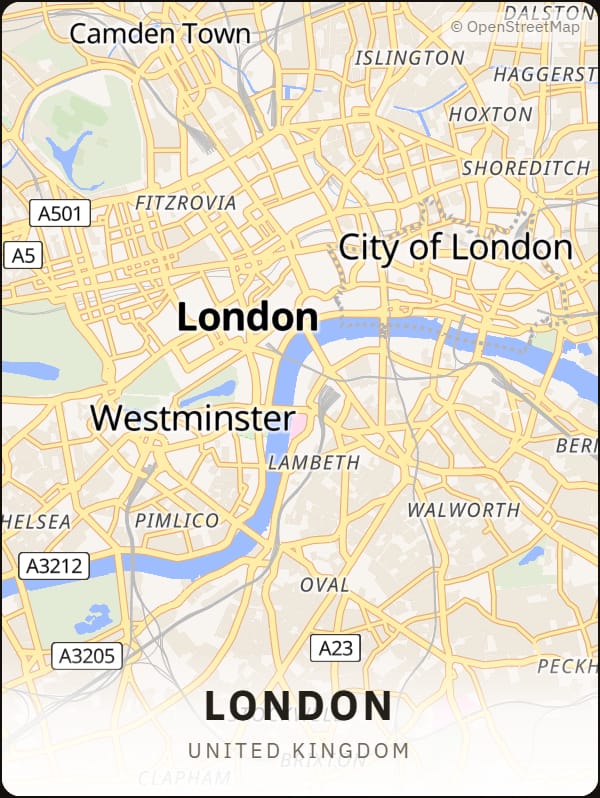 London, United Kingdom street map poster
