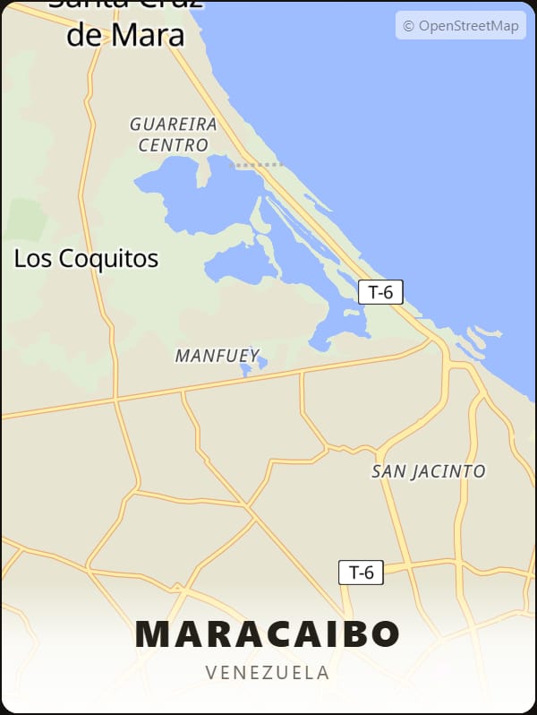 Maracaibo, Venezuela street map poster