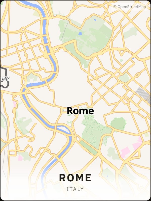 Rome, Italy street map poster