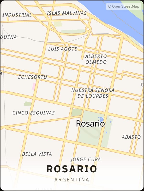 Rosario, Argentina street map poster