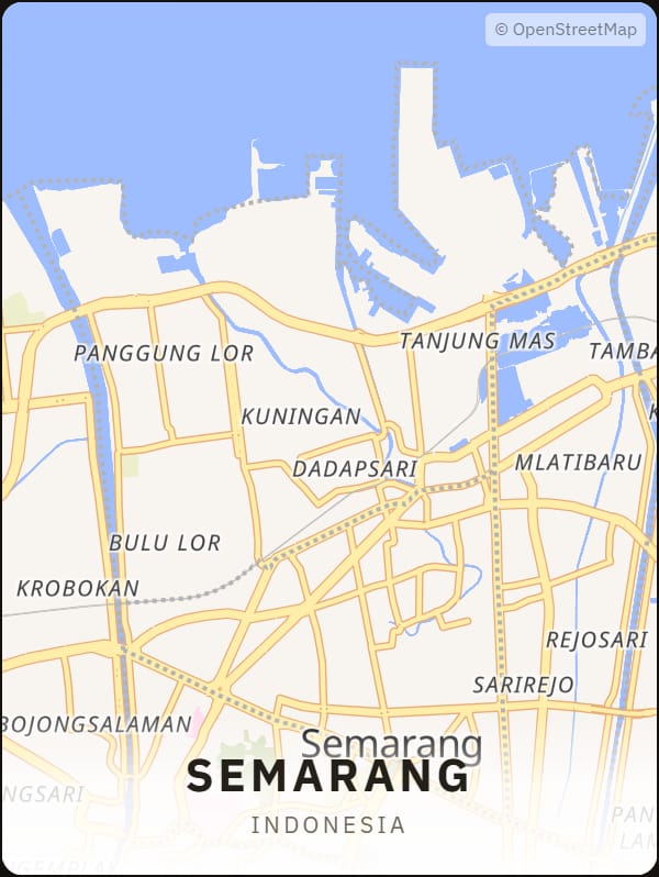 Semarang, Indonesia street map poster
