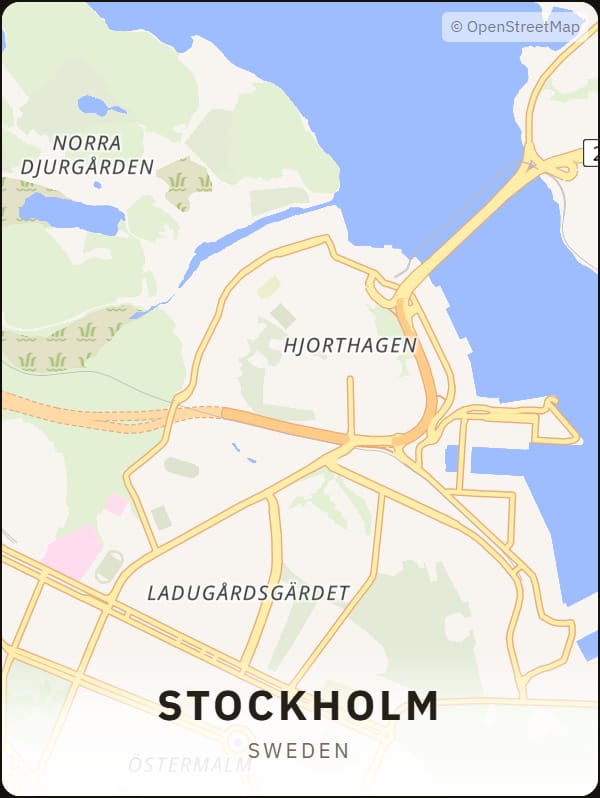 Stockholm, Sweden street map poster
