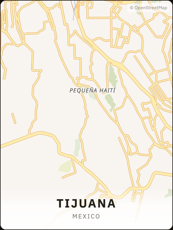 Tijuana, Mexico street map poster